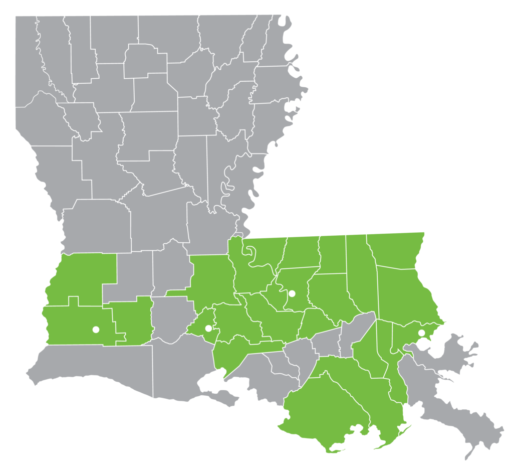Louisiana coverage map